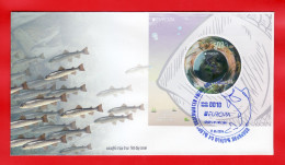 Armenien/Armenie/Armenia 2024, Europa CEPT, Underwater Fauna Flora, Crayfish, Snake, Plants, Eye SS - FDC (II) - Armenia