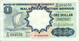 Malaya And British Borneo P-8A 1 Dollar 1959 TDLR Used - Malaysia