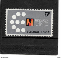 BELGIQUE 1977 EUROPALIA BRD Yvert 1862 NEUF** MNH - Neufs