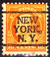 USA Precancels New York 1917 Sc510 10c Franklin P.11. NEW / YORK, / N.Y. 3 Lines - Prematasellado