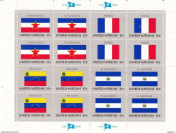 United Nations Flag Of The Nations MNH** Yugoslavia; France; Venezuela; El Salvador - Briefmarken