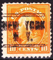 USA Precancels New York 1917 Sc510 10c Franklin P.11. NEW YORK / N.Y. 2 Lines, Defect - Prematasellado