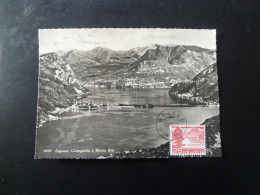 Carte Maximum Card Lac De Lugano Lake Suisse Switzerland 1949 - Cartes-Maximum (CM)