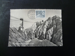 Carte Maximum Card Montagne Telepherique Schwebebahn Mountain Suisse Switzerland 1949 - Cartes-Maximum (CM)