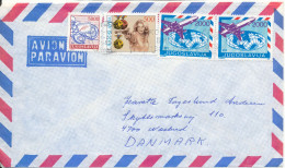 Yugoslavia Air Mail Cover Sent To Denmark 1989 Topic Stamps - Poste Aérienne