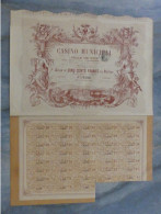 Action De Cinq Cents Francs Au Porteur Du Casino Municipal  De La Ville De Nice. Titre N°1,163 Daté Du 30 Mars 1881 - Casino