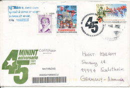 Cuba Cover Sent To Germany 31-3-2017 Topic Stamps - Storia Postale
