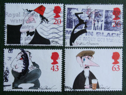 Komiker Comedians (Mi 1749-1750 1752-1753) 1998 Used Gebruikt Oblitere ENGLAND GRANDE-BRETAGNE GB GREAT BRITAIN - Used Stamps