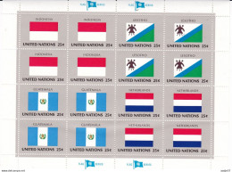 United Nations Flag Of The Nations MNH** Indonesia; Lesotho; Guatemala; Netherlands - Briefmarken