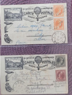 2 Cartes Postales Entiers Postaux Du Luxembourg 1927 - Usati