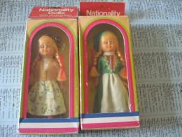 Vintage LOT DE 2 POUPEES FOLKLORIQUES POLOGNE IRLANDE NEUF - Dolls