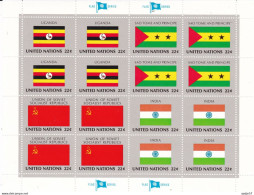 United Nations Flag Of The Nations MNH** Uganda; Sao Tome And Principe; Sovjet; India - Francobolli