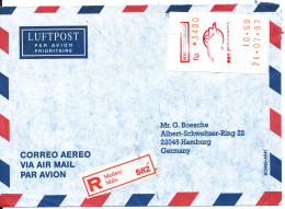 Indonesia Registered Air Mail Cover With Meter Cancel 21-10-1997 Sent To Germany Topic Stamps - Indonesia