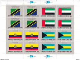 United Nations Flag Of The Nations MNH** Tanzania; UAE; Ecuador; Bahamas - Briefmarken