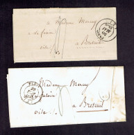 MARCOPHILIE - PARIS -1 LETTRE CàD PARIS BUREAU J TEXTE TRES INTERRESSANT - 1 LETTRE CàD PARIS BUREAU E TAXE MANUSCRITE 4 - 1801-1848: Precursors XIX