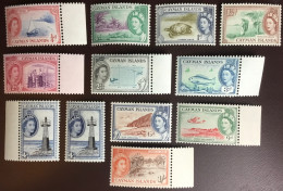 Cayman Islands 1953 - 1962 Definitives Set To 1s With Variety MNH - Caimán (Islas)