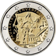 Duitsland 2024   2 Euro Commemo  "Verfassung Paulskirche"  LETTER - Atelier A   UNC Uit De Rol !! - Germania