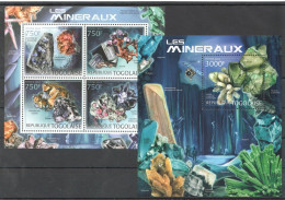 Tg826 2012 Togo Nature Minerals Mineraux Bl+Kb Mnh - Minerali