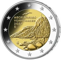 Duitsland 2024   2 Euro Commemo  "Mecklenburg Vorpommern"  LETTER - Atelier  A    UNC Uit De Rol !! - Germania