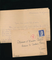 Allemagne Deutschland  Cachet Rheinhausen Sur Timbre Hitler Courrier Militaire En 1943 Famille Chapuis à Soissons - 1939-45