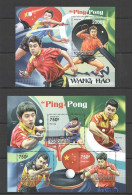 Tg1063 2011 Togo Sport Table Tennis Ping Pong World Champions Bl+Kb Mnh Stamps - Tennis Tavolo