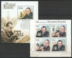 Tg814 2012 Togo Sport Chess 120Th Anniversary Alexander Alekhine Bl+Kb Mnh - Scacchi