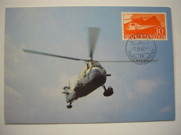 Avion / Airplane / SABENA / Helicopter / Sikorsky S58 / Airline Issue / Carte Maximum Liechtenstein - Helikopters