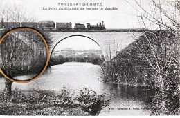 85 Vendée FONTENAY LE COMTE Le Pont De Chemin De Fer Sur La Vendée Avec Train - Fontenay Le Comte