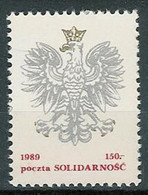 Poland SOLIDARITY (S470): 89 Eagle With A Crown (silver) - Vignettes Solidarnosc