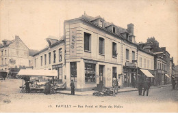 76 .n° 108893 . Pavilly . Cafe .rue Postel Et Place Des Halles . - Pavilly