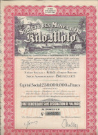 SOCIETE DES MINES D'OR DE KILO-MOTO -PART BENEFICIAIRE - ANNEE 1926 - LOT DE 5 PARTS BENEFICIAIRE - Mines