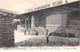 75007 - N°89543 - PARIS - Société Des Charbonniers - Chantier 43 Et 45 - Quai De Grenelles - Le Sciage Des Bûches - Arrondissement: 07