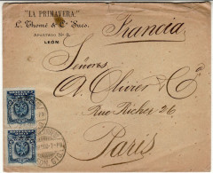 MEXICO 1900 LETTER SENT FROM LEON TO PARIS - Mexico