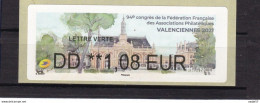94e Congrès Fédération Française Des Associations Philatéliques Valenciennes 2021 Faciale 1.08 € - 2010-... Geïllustreerde Frankeervignetten