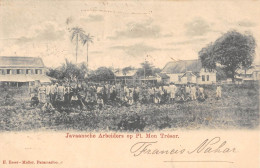 CPA SURINAME / JAVAANSCHE ARBEIDERS OP Pl.MON TRESOR - Surinam