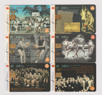 LATVIA - Lattelecom - Basketball History, 25.000 - 35.000ex, 1999-2004, Full Set 12 Cards, Perfect Used Condition! - Lettonia