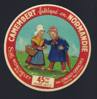 Etiquette Fromage Camembert  Normandie 45%mg Fabriqué Dans La Somme 80D Safr à Monchelet - Cheese