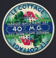 Etiquette Fromage Le Cottage 40%mg Fabriqué Dans Le Maine 53E - Cheese