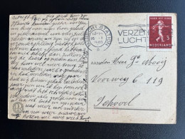 NETHERLANDS 1940 POSTCARD UTRECHT TO SCHOORL 16-01-1940 NEDERLAND WILHELMINAPARK - Lettres & Documents
