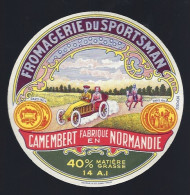 Etiquette Fromage  Camembert Normandie Fromagerie Du Sportman  40%mg 14AI - Cheese