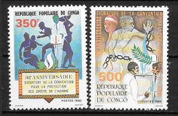 1980 - N°579 à 580**MNH - Convention Des Droits De L'homme - Neufs