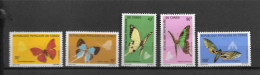 1971 - N°303 à 307**MNH - Papillons - Neufs