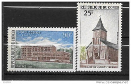 1970 - N°250 à 251**MNH - Hôtel Cosmos - Eglise De Linzolo - Ongebruikt