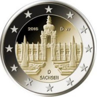 Duitsland 2016   2 Euro Commemo  Letter A - Atelier A   Saksen Dresden-Saxe Dresden    UNC Uit De Rol  UNC Du Rouleaux - Germania