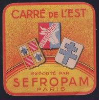 Etiquette Fromage Carré De L'Est Sefropam Paris - Kaas