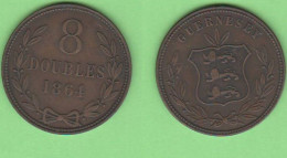 Guernsey Guernesey 8 DOUBLES 1864 - Guernesey