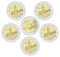 Duitsland 2022   5 X 2 Euro Commemo 5 Letters-ADFGJ "Thüringen""  UNC Uit De Rol  UNC Du Rouleaux - Germania