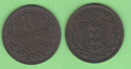 Guernsey Guernesey 8 DOUBLES 1902 - Guernesey