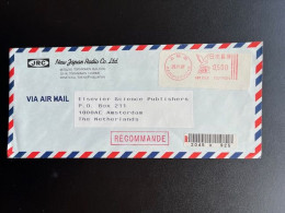 JAPAN NIPPON 1987 AIR MAIL LETTER TOKYO TO AMSTERDAM 25-11-1987 FRAMA ATM - Cartas & Documentos