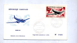 Lettre Fdc 1987 Avion Potez 56 - Gabun (1960-...)